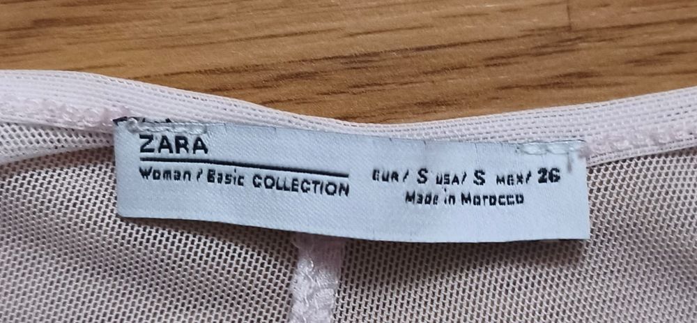 Рожеве боді Zara з сіточки