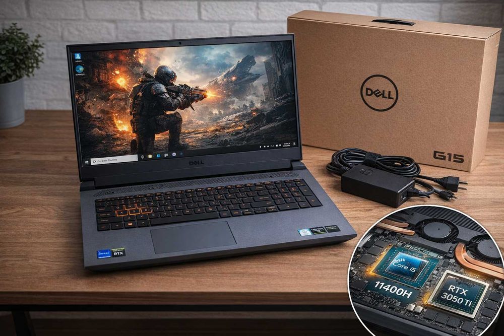 Laptop Dell g15 I5 11400H Rtx 3050ti 16gb Ram 500gb Dysk