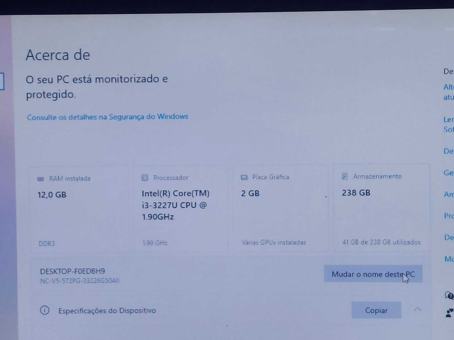 Acer i3 SSD 12Gb Ram ecrã Touch