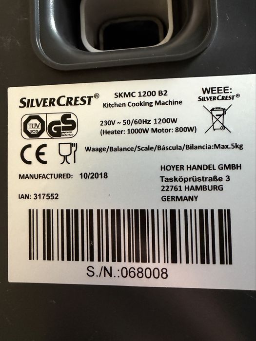 Robot Kuchenny LIDLOMIX SilverCrest Monsieur Cuisine Connect BDB Stan