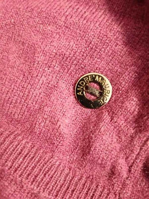 Andre maurice ягідно-бордова жилетка топ кашемір розмір М