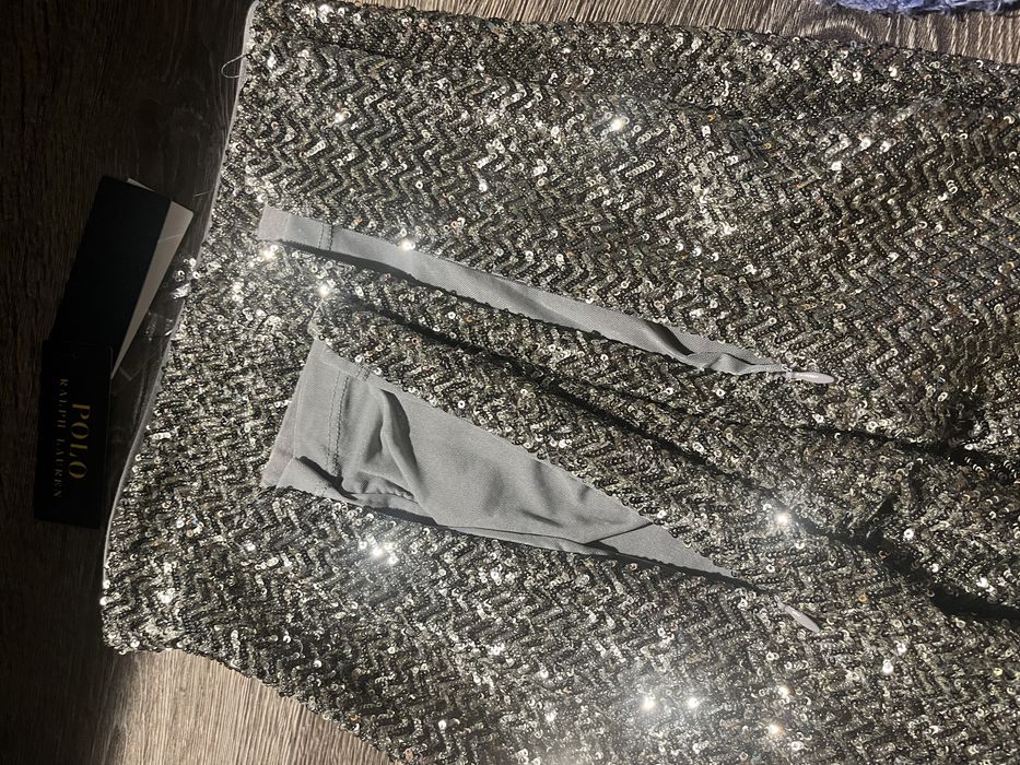 Spodnie na sylwestra leginsy z cekinami na impreze polo ralph lauren