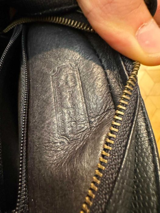 torebka Vintage MCM Crossbody Small Bag Monogram Pattern Black Gold