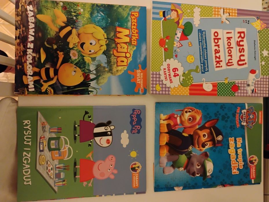 Kolorowanki o zabawy  Psi Patrol,Peppa,Maja 3+