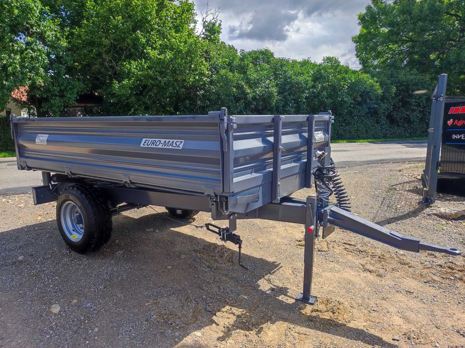 przyczepa rolnicza 3t wywrotka / euro-masz /nadstawy/ jednoosiowa