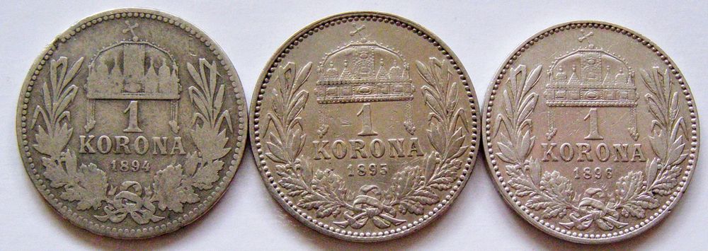 Monety srebrne Franciszek Józef. 1 Korona ,halerze,krajcary