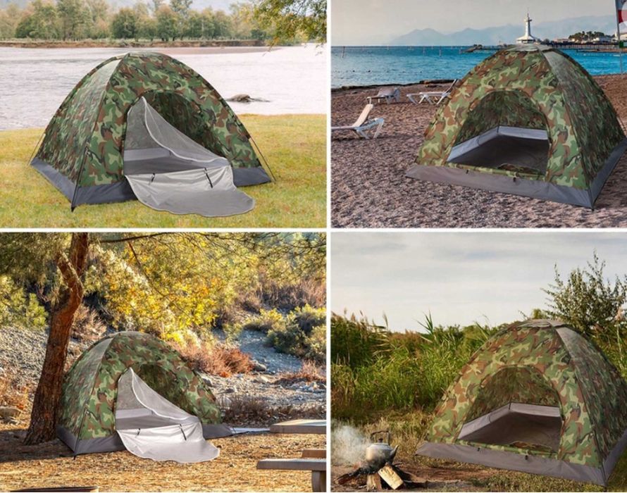 Палатка 2, 4 місна хакі туристична військова намет автомат камуфляж