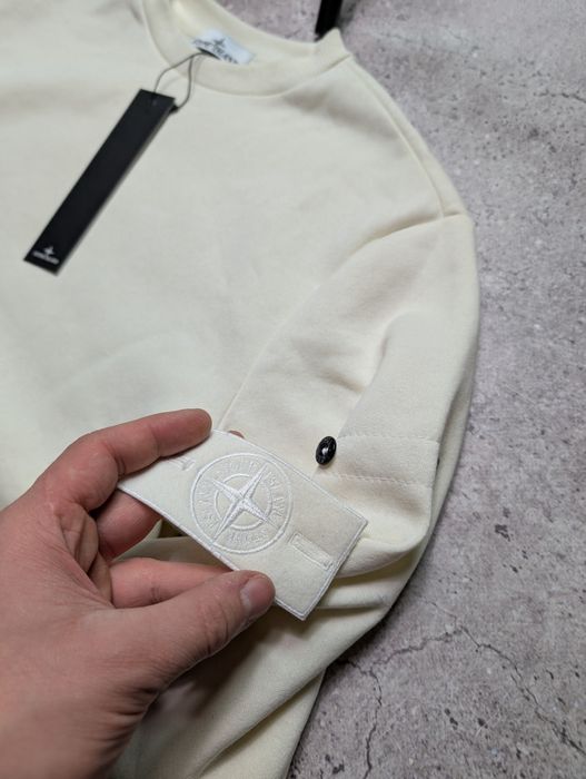 2 патчі  Світшот Stone Island кремовий XS,S