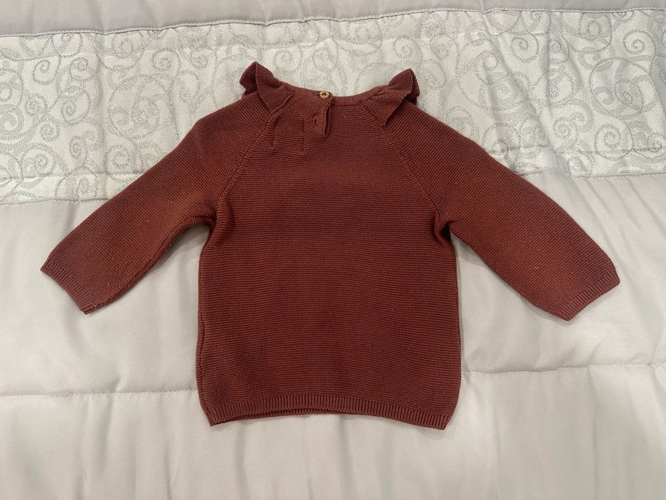 Camisola Bordeaux 2-3M como NOVA