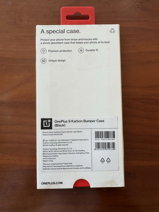 OnePlus 9 Karbon Bumper Case Original - Nova