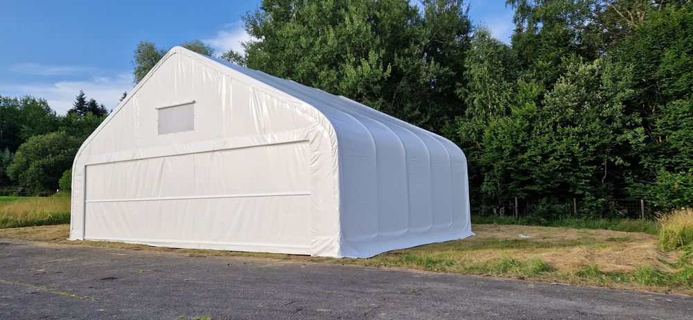Hala łukowa HANGAR NA SAMOLOT szeroka brama garaż wiata
