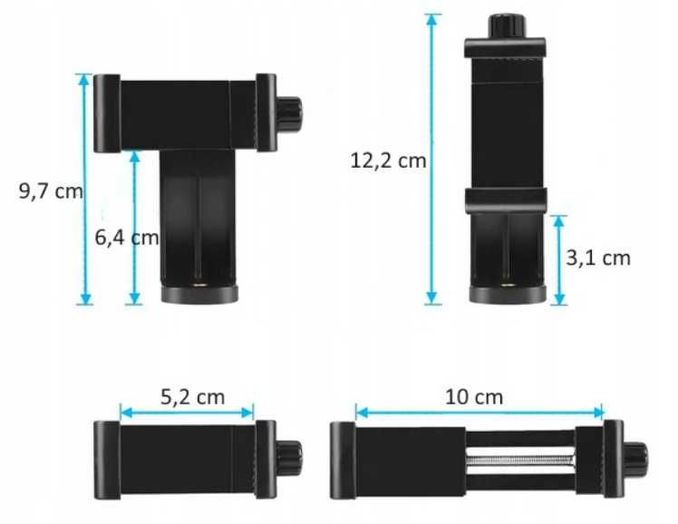 Uchwyt mocowanie 360 stopni na telefon / smartfon adapter do statywu