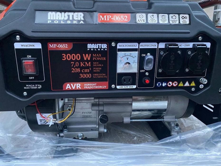 Генератор 3 квт Majster MP-0652 мідна обмотка в наявності AVR