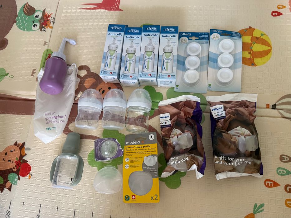 Продам соски спринцовка, накладки на груди, пляшечки bibs Philips avent dr brown's