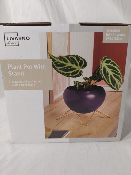 Doniczka Metalowa Malowana Proszkowo