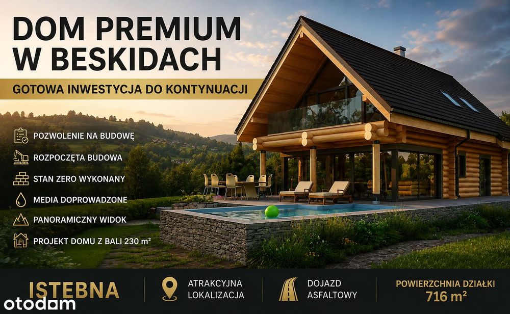 Dom Premium W Beskidach | Stan Zero Wykonany | Panorama Gór | 230 M²