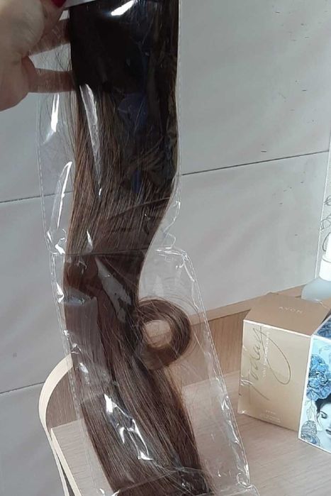 Хвост накладной с каштановым оттенком