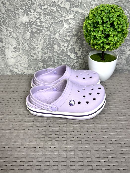 Crocs кроксы сандали шлепанцы J2 33-34 размер подростковые сиреневые