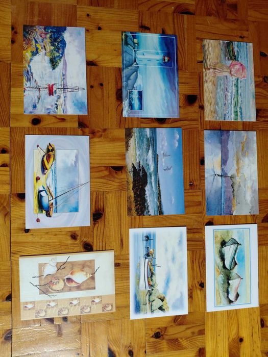 Postais sobre barcos e mar