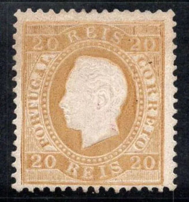 1870/1876 Selo da Série de D° Luís I Fita Direita MLH *