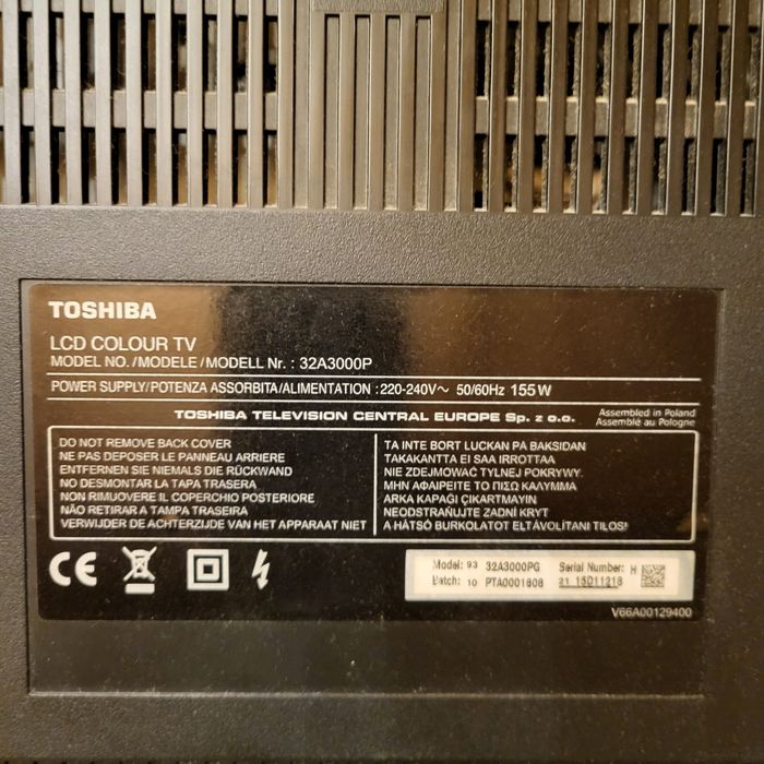 Zasilacz telewizora Toshiba 32A3000P