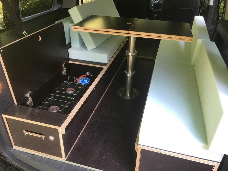 Noga stołu kampera lub jachtu, składana, teleskopowa 3-częściowa.