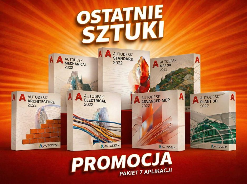 AutoCAD 2022 PAKIET Pełen zestaw 7 aplikacji bez ograniczeń czasowych