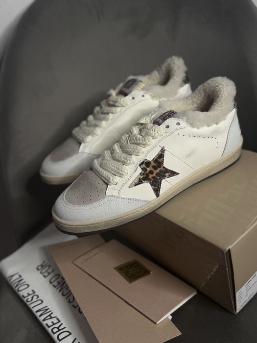 Кеды с мехом голден гуз golden goose меховые кеды кроссовки зимние жен