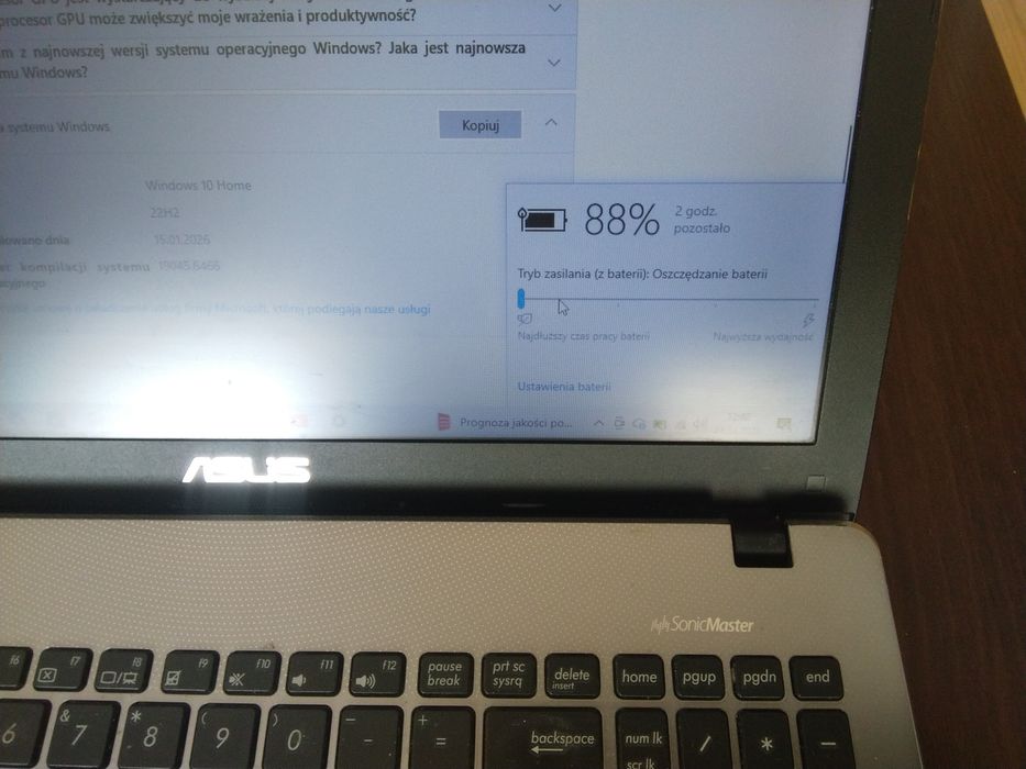 Asus x550c / lntel Pentium/ 8GB/ 2 dyski SSD 250GB+HDD 699 GB