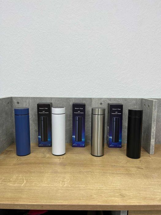 Розумний ТЕРМОС з датчиком температури! Тримає до 18 годин Термокружка