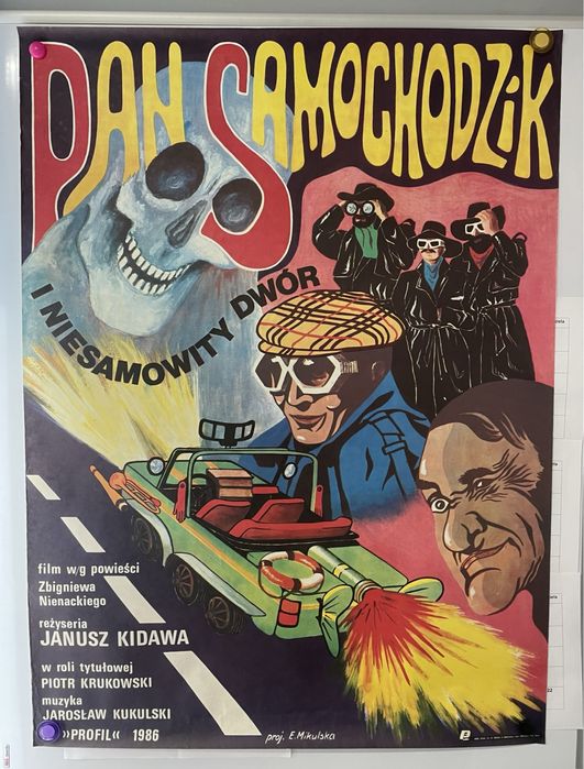 Oryginalny plakat  filmowy Pan Samochodzik i niesamowity Dwór Nienacki