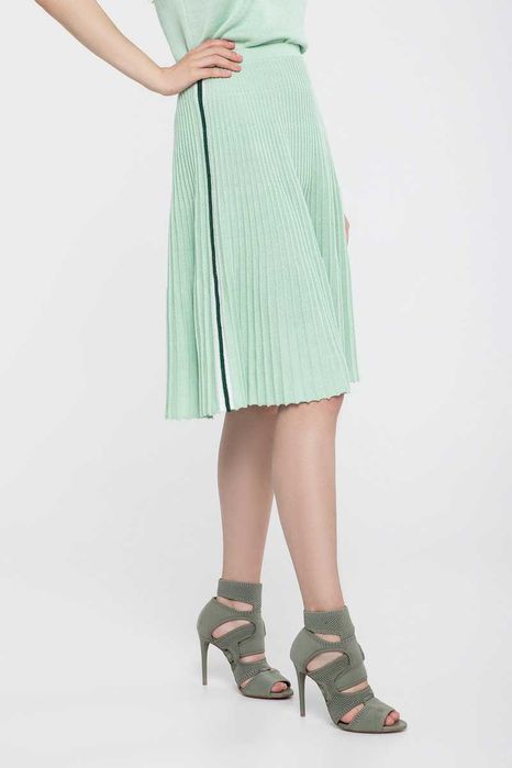Спідниця Sewel міді бірюзова миди бирюзовая плиссе плісе юбка весняна