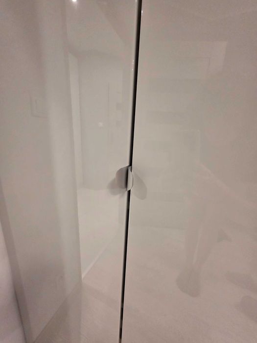 Szafa PAX IKEA 100×35×236 cm – drzwi: kolor szary, połysk