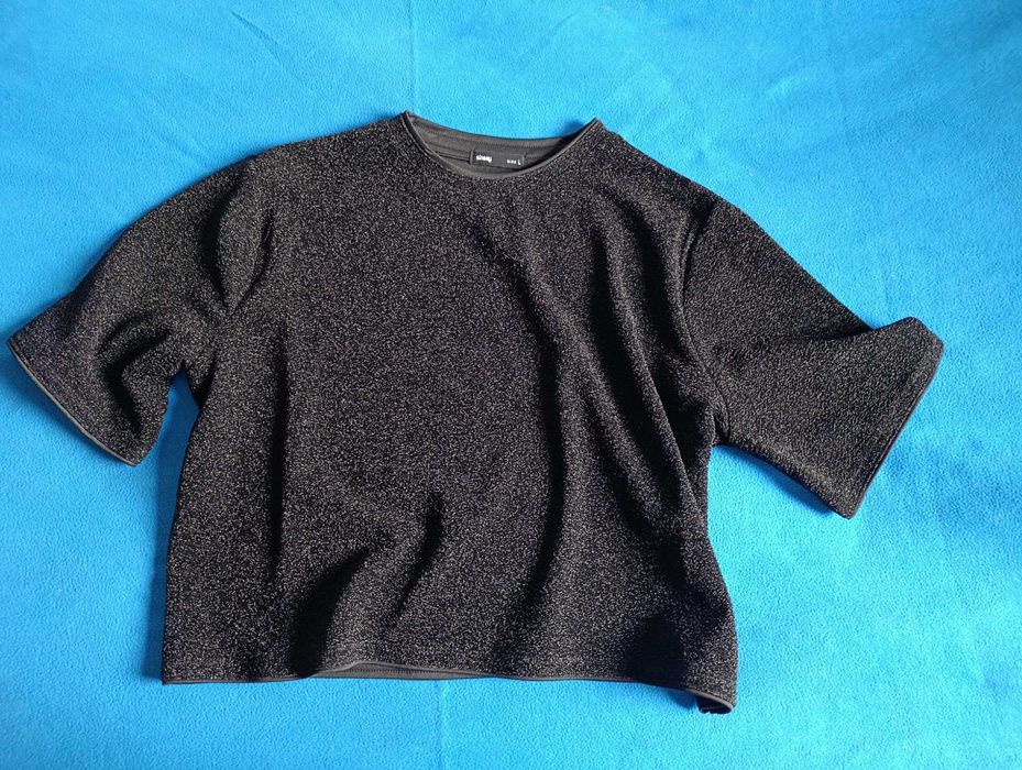 Bluzka krótka czarna L