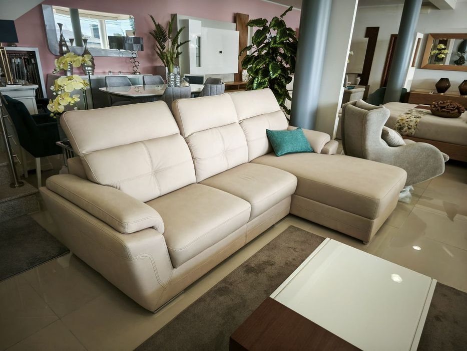 Sofá Chaise Longue NOVO de Exposição (Móveis Gomes) - Oportunidade