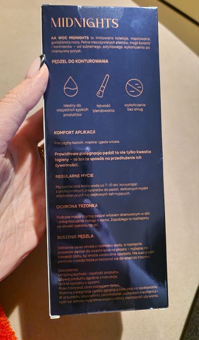 Pędzel AA WINGS do konturowania na sucho