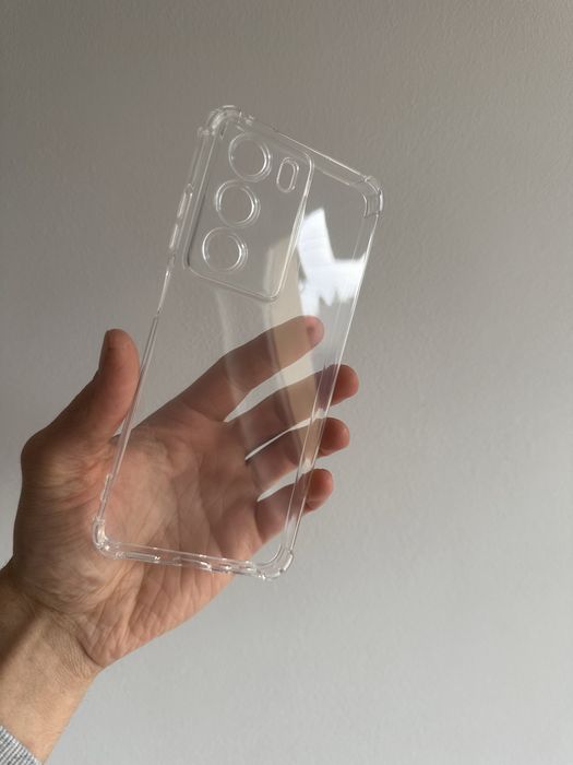 Etui plecki silicon przeźroczyste + SZKŁO hartowane do Realme 14X