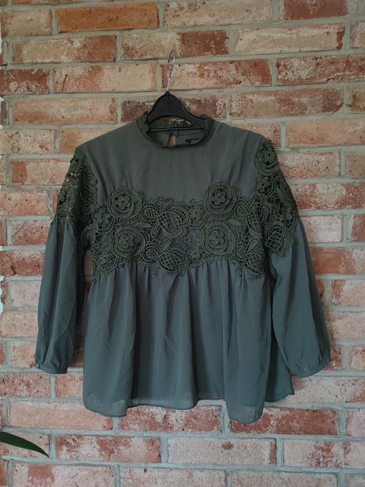 Bluzka khaki Lulumary rozmiar M