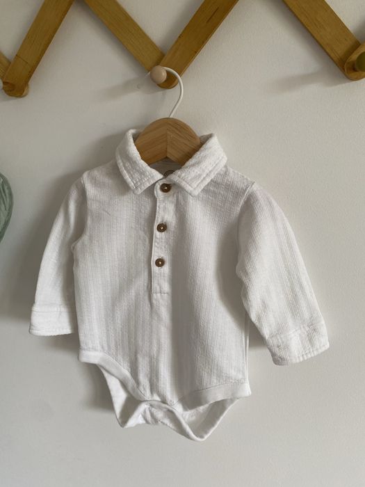 Koszula body next 62 białe jak newbie