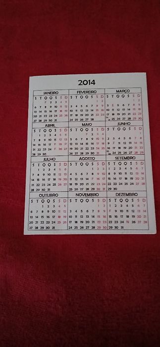 Calendário de bolso Guarda Nacional Republicana