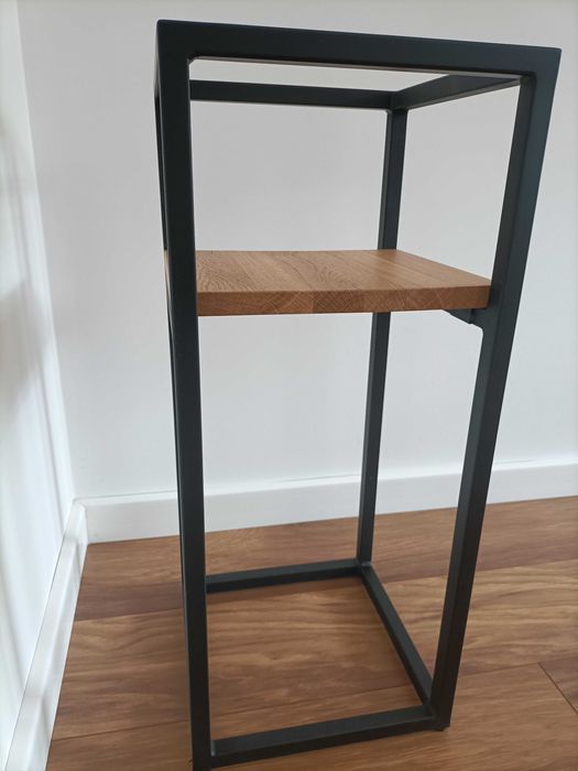 Kwietnik loft dąb metal