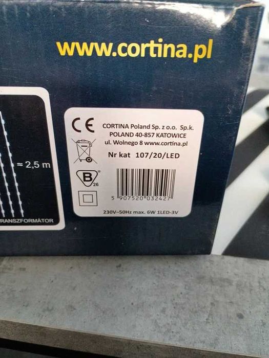 Kurtyna świetlna led CORTNA