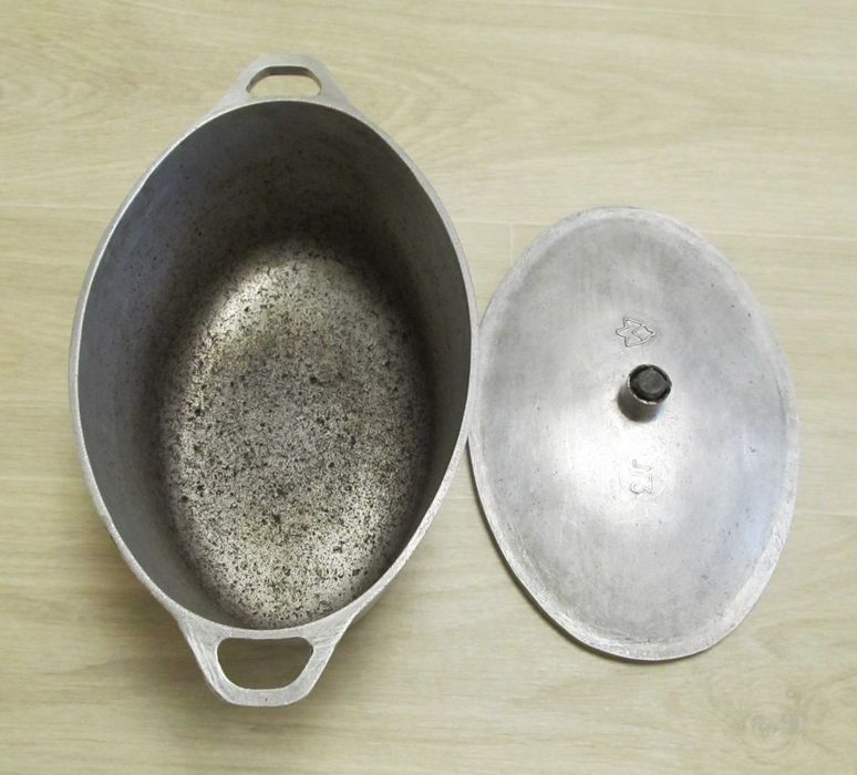 Утятница с крышкой алюминиевая 3 л времен СССР