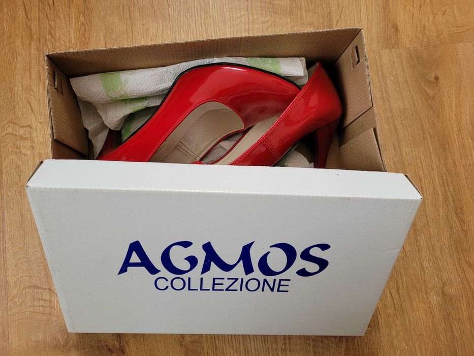 Szpilki czerwone lakierowane rozmiar 38