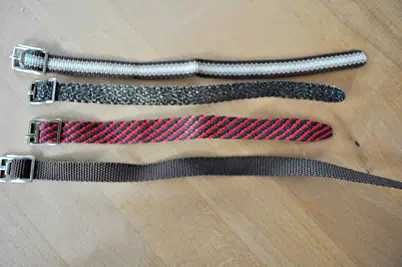 Zestaw 4 pasków perlon z epoki