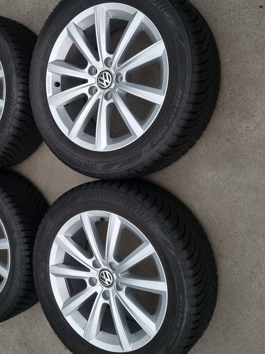 Koła Zimowe Alu 17" VW T-Roc Passat B8 B9 Touran II 5x112 Oryginalne