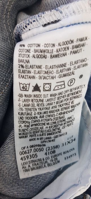 Levis 627 stright 31/34