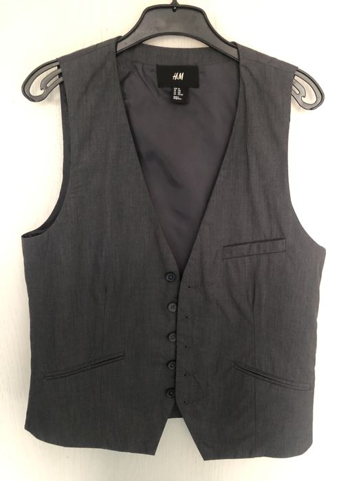Czarna kamizelka garniturowa w bdb stanie h&m