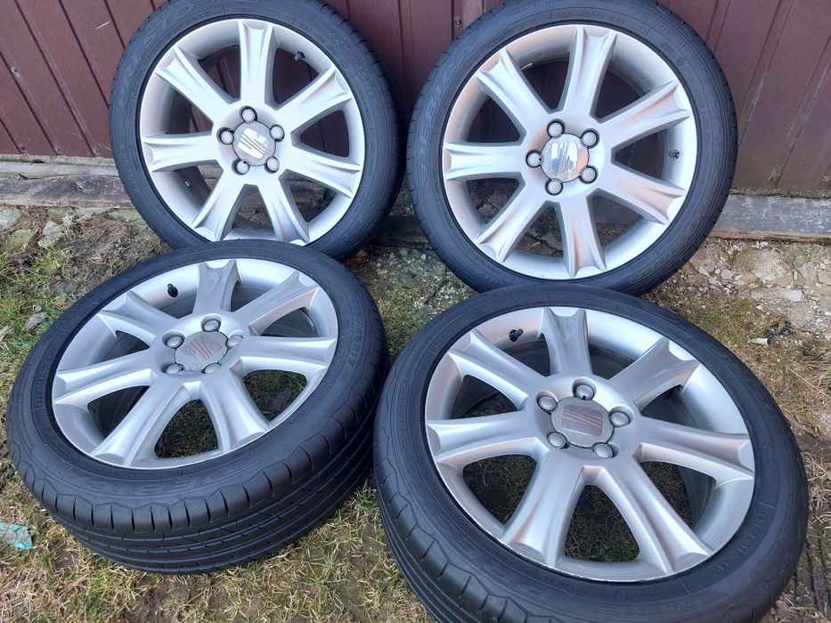 Koła felgi 5x112x17 seat  Volkswagen opony 225/45/17  jak nowe z 2024