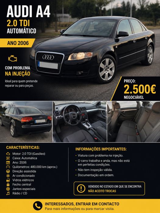 Audi a4 2.0 automatico 2006